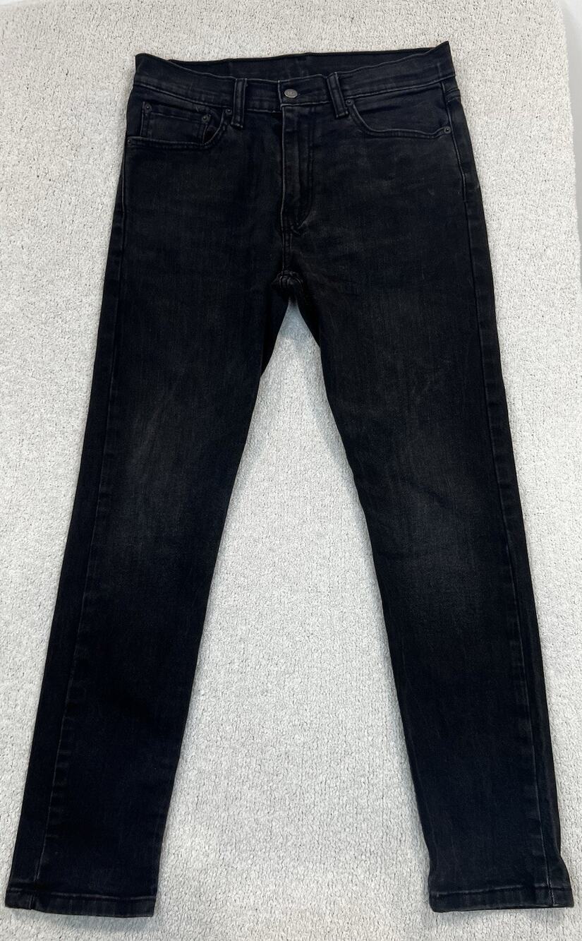 Levis 512 Slim Taper Jeans 32 Black Washed Tapered Leg Stretch Denim Casual Pant